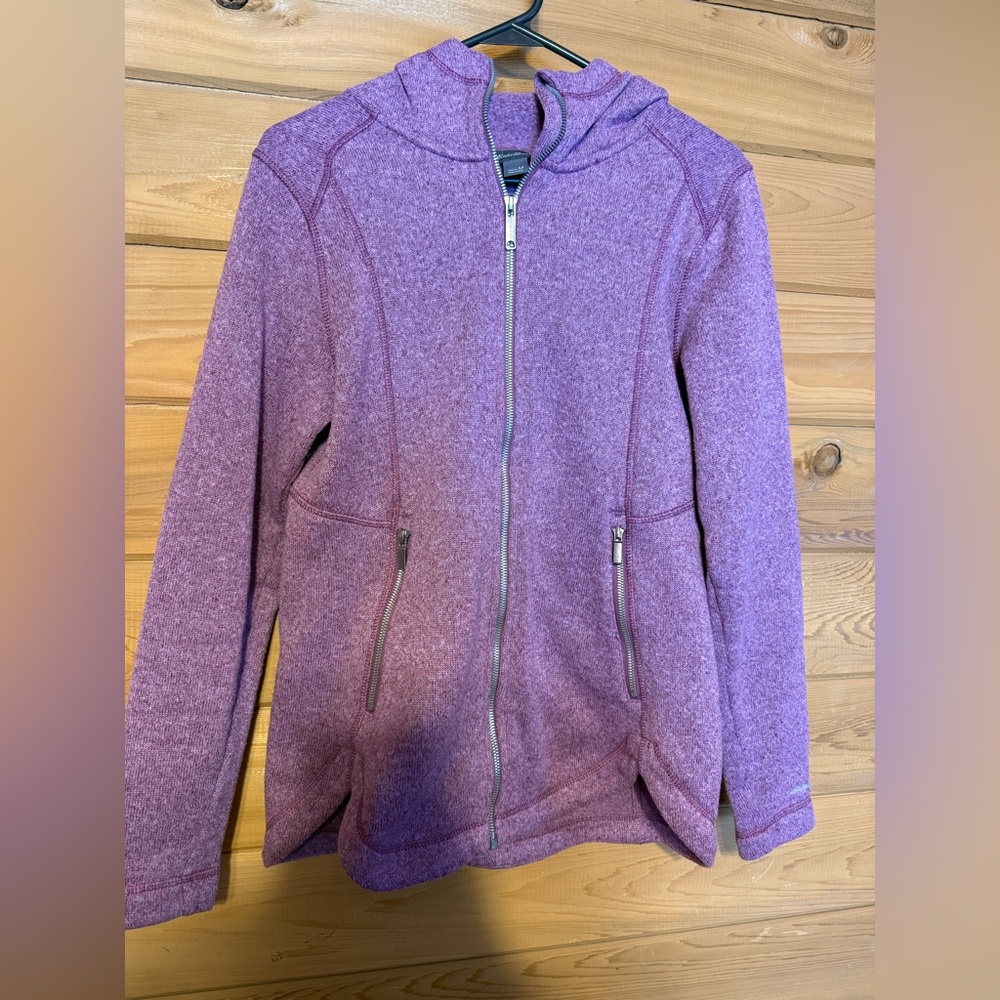Eddie Bauer Purple Zip-Up Hoodie Size Medium